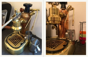 Brass and Copper Europiccola Espresso Machine Before & Afters