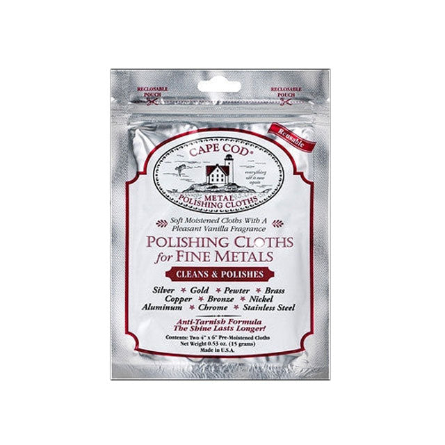 Cape Cod® Metal Polishing Cloths Foil Pouch – Official Site of Cape Cod ...